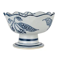 Hello Honey® 5.75" Blue & White Botanical Bliss Stoneware Bowl