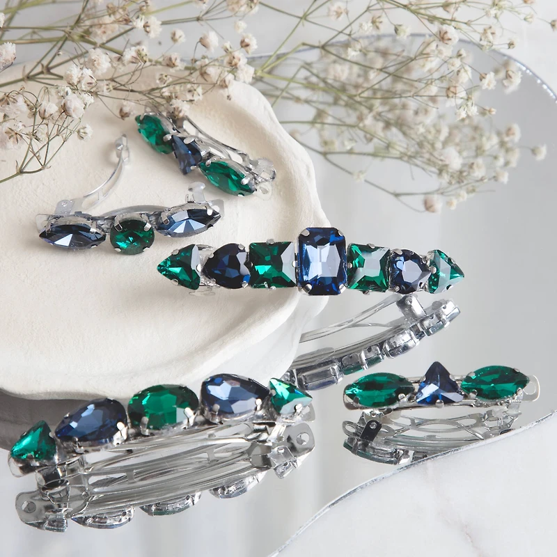 CousinDIY Silver Blue Zircon Glass Sew-On Rhinestones, 56ct.