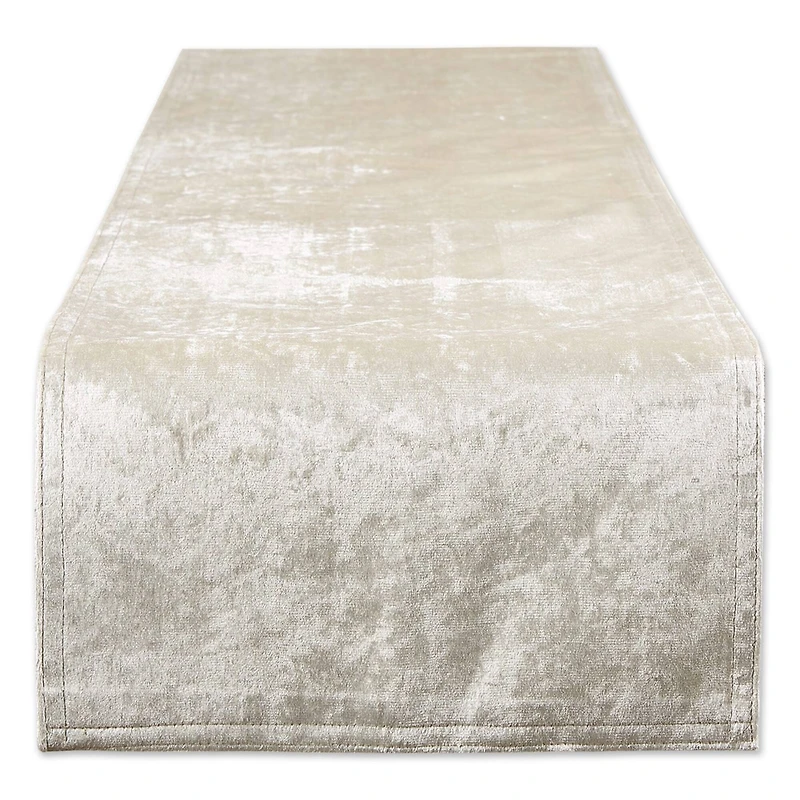 DII® 72" Cream Velvet Table Runner