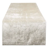 DII® 72" Cream Velvet Table Runner