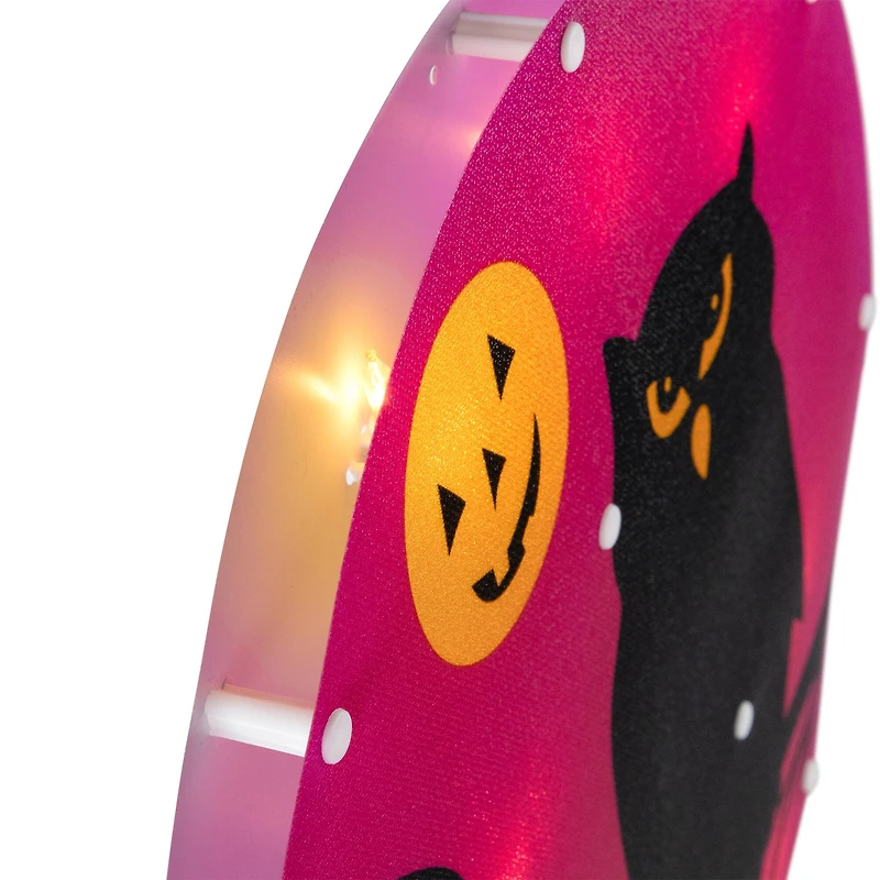 Lighted Owl Halloween Window Silhouette