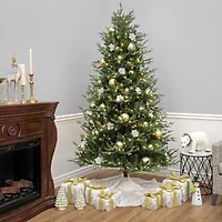 7.5ft. Pre-Lit Wenatchee Fir Artificial Christmas Tree, Warm White LED Lights