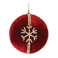 4" Jeweled Snowflake Ball Ornament Set