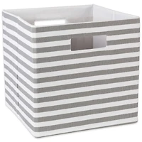 DII® 13" Gray Pinstripe Storage Cube