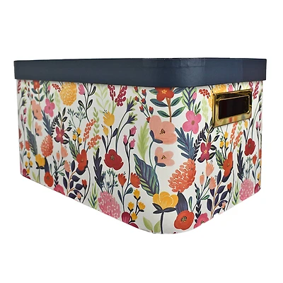 Large Floral Curved Edge Decorative Box by Ashland®