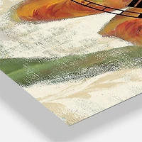 Designart 'Parrot Tulips I On Ivory Farmhouse Multipanel Wall Clock