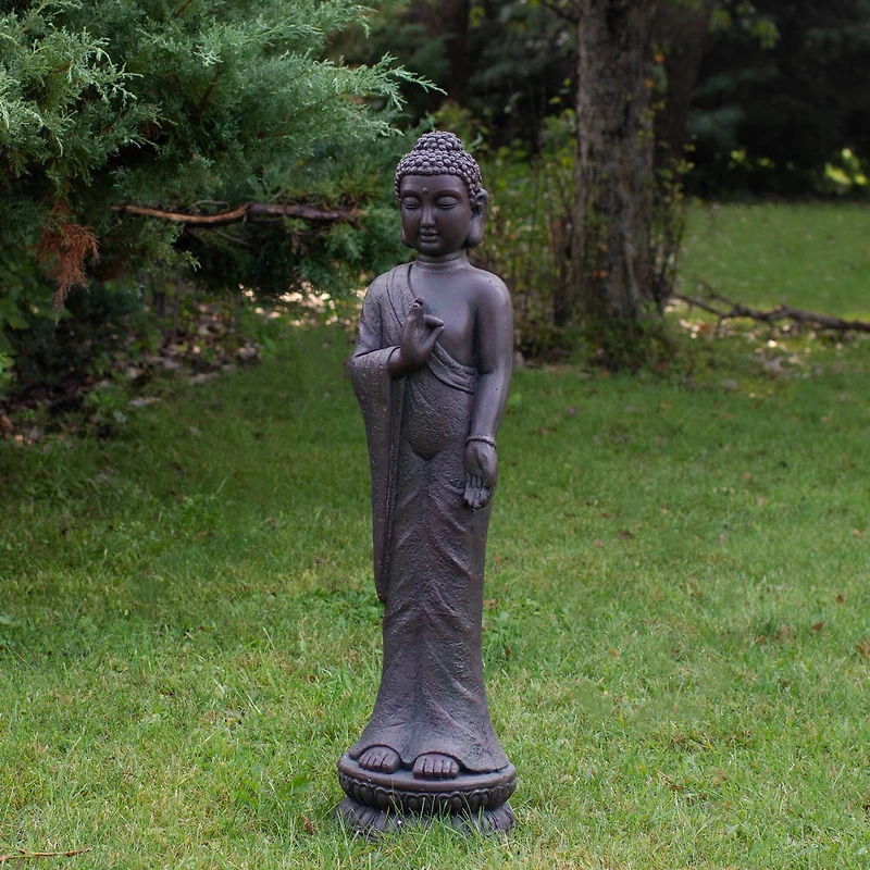 33" Standing Buddha Outdoor Garden Statue