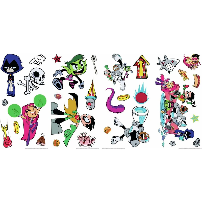 RoomMates Teen Titans Go! Peel & Stick Wall Decals