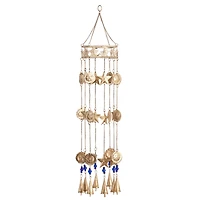 32" Gold Metal Traditional Sun & Stars Wind Chime