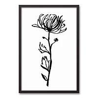 Tall Botanical 20" x 30" Black Framed Canvas - Set of 2