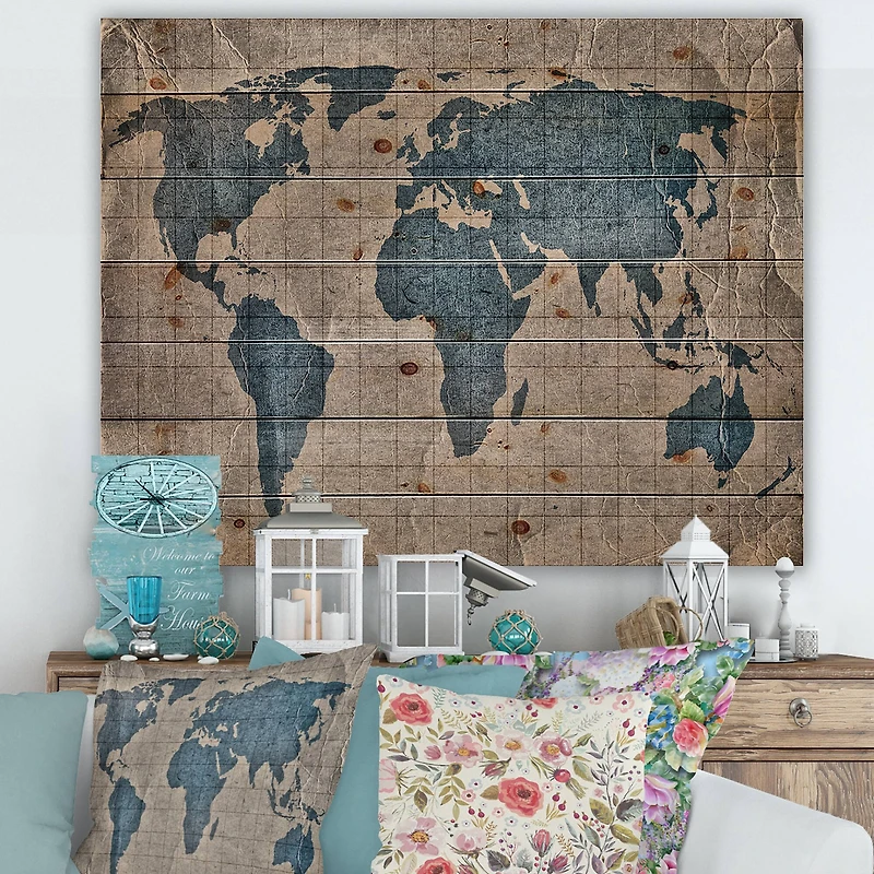 Designart - Ancient Map of The World I
