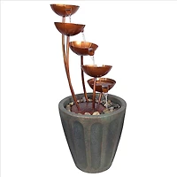 33" Copper Falls Cascading Garden Fountain