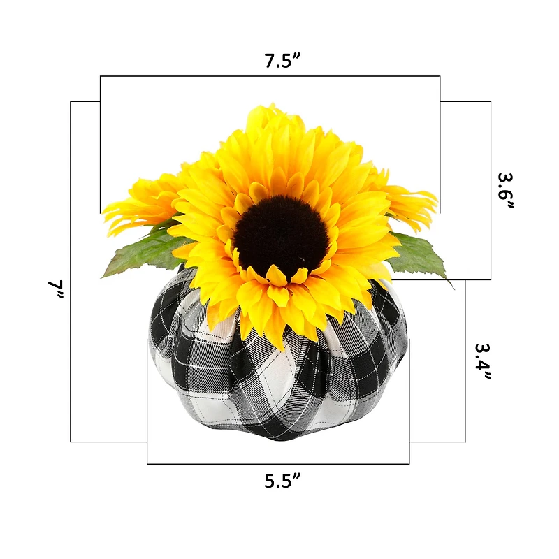 Flora Bunda® Sunflowers in Plaid Pumpkin