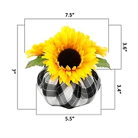 Flora Bunda® Sunflowers in Plaid Pumpkin