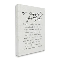 Stupell Industries A Nurse's Prayer Inspirational Office Faith Canvas Wall Art