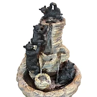 27" Rocky Mountain Splash Black Bears Garden Fountain