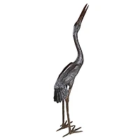 Design Toscano 50" Heron Head High Cast Bronze Garden Statue