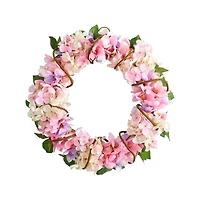 16" Pink Hydrangea Wreath