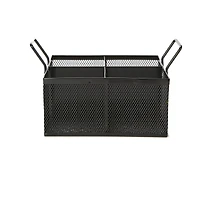 Mind Reader Black 4-Section Metal Mesh Storage Caddy