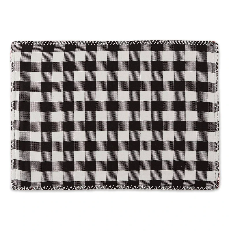 DII® Buffalo Check with Embroidery Placemat Set, 6ct.