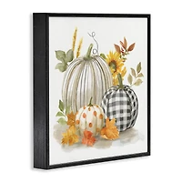 Stupell Industries Patterned Pumpkins Autumn Harvest Framed Giclee Art