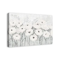 Florals In Gray 30" x 20" Canvas Wall Art