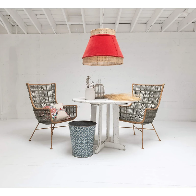 Hello Honey® 7" Decorative Distressed Volcano Glaze Terra Cotta Crock