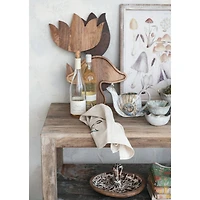 Hello Honey® 20" Tulip-Shaped Natural Mango Wood Serving Board