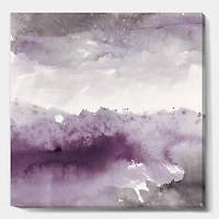 Designart - Midnight at the Lake II Amethyst and Grey