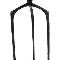 22" Gray Aluminum Geometric Textured Accent Table