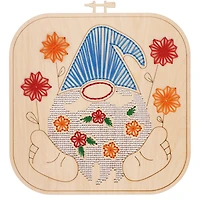 Leisure Arts® Intermediate Floral Gnome Wood Stitchery Kit
