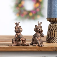 Royal Sitting Frog Figurine Set