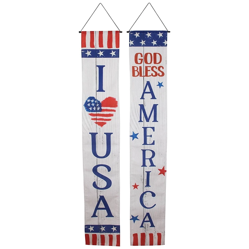 5.9ft. Stars & Stripes Patriotic Door Banner Set