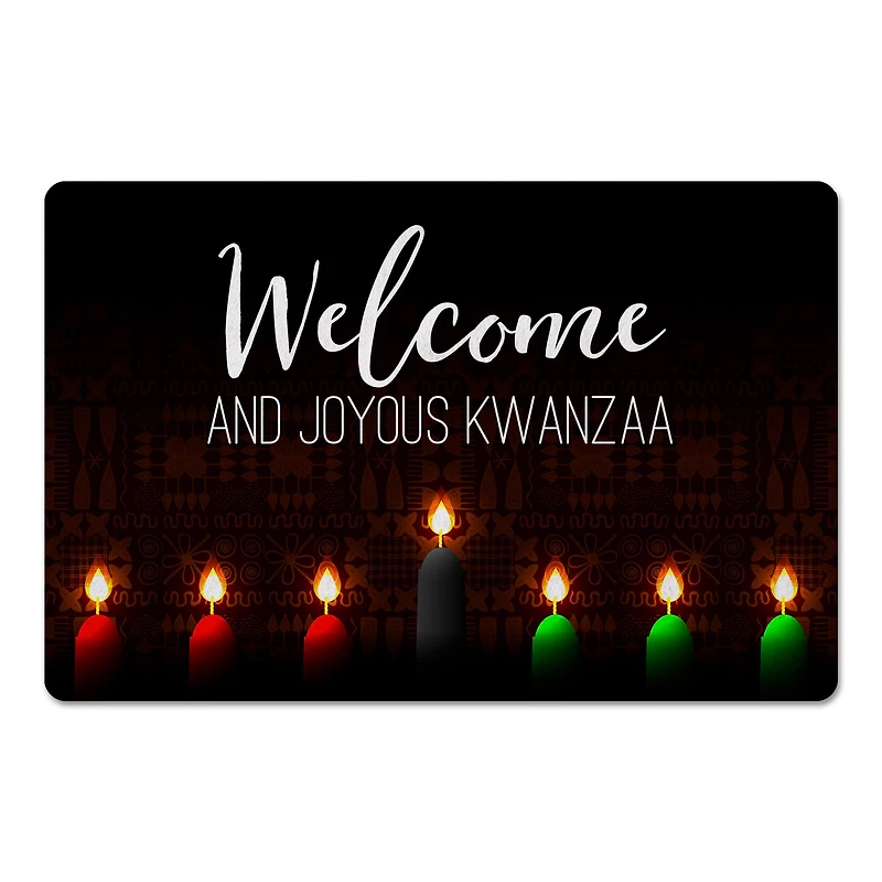 Welcome & Joyous Kwanzaa Floor Mat