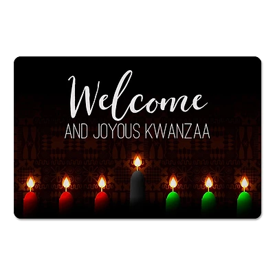 Welcome & Joyous Kwanzaa Floor Mat