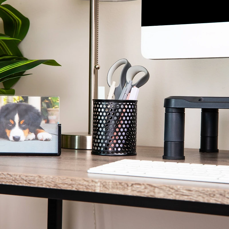 Mind Reader Metal Pen Cups, Mesh Pencil Holders, Desktop Organizer Set, Metal, Set of 3, Black