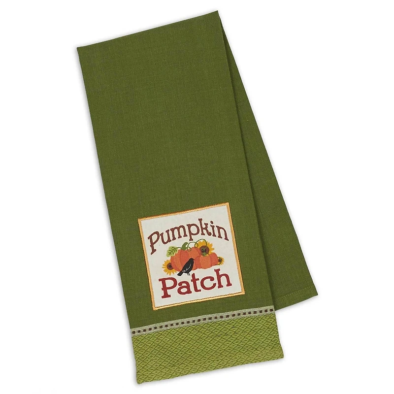 DII® Assorted Country Pumpkin Embroidered Dishtowel Set