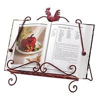 13.5" Red Rooster Cookbook Stand