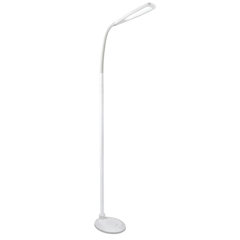 OttLite White Natural Daylight LED Flexible Floor Lamp