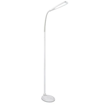 OttLite White Natural Daylight LED Flexible Floor Lamp