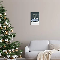 Stupell Industries Peace On Earth Snowy Truck Wall Plaque Art