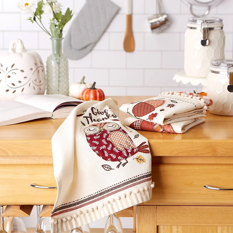 DII® Thanksgiving Cozy Picnic Plaid Dishtowel Set