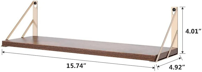 Rustic Wood Wall Shelves Set