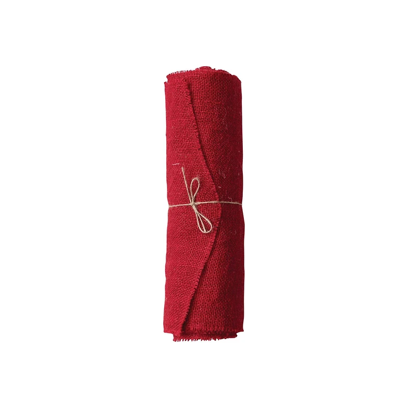 Hello Honey® 6yd. Red Woven Torn Jute Fabric Roll