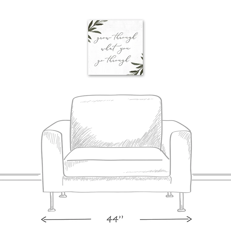 Grow Through What You Go Through 16" x 16" Canvas Wall Art