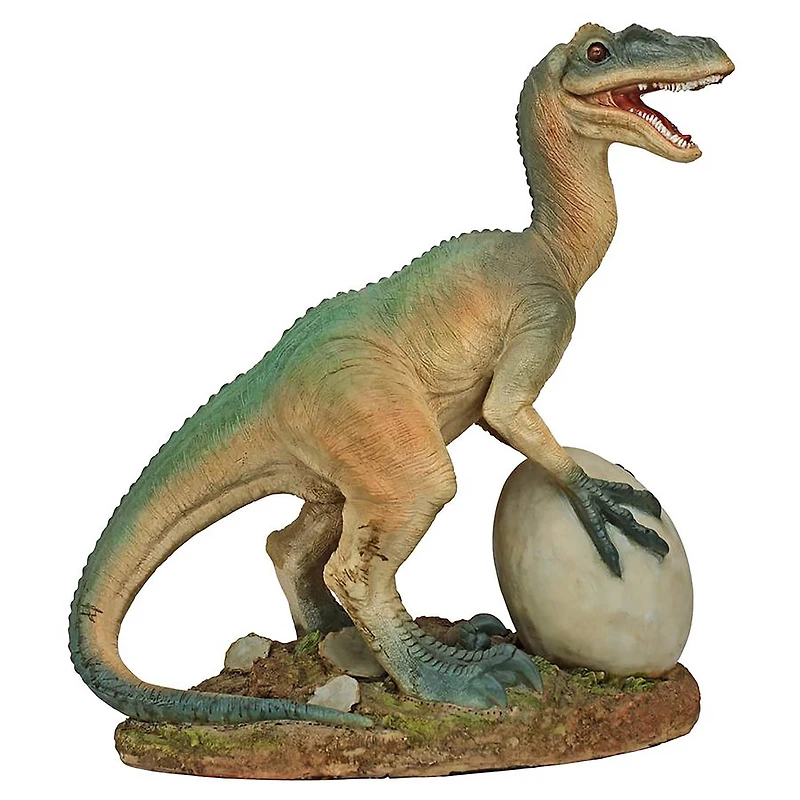 Design Toscano 14.5" The Egg & Raptor Dinosaur Statue