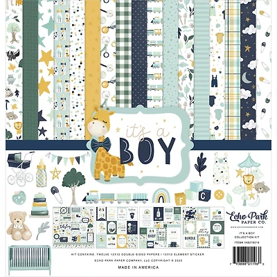 Echo Park™ Paper Co. It's a Boy Paper Craft Collection Kit, 12" x 12"