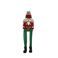 4.25" Sitting Green & Red Nutcracker Dangle Legs Tabletop Décor by Ashland®