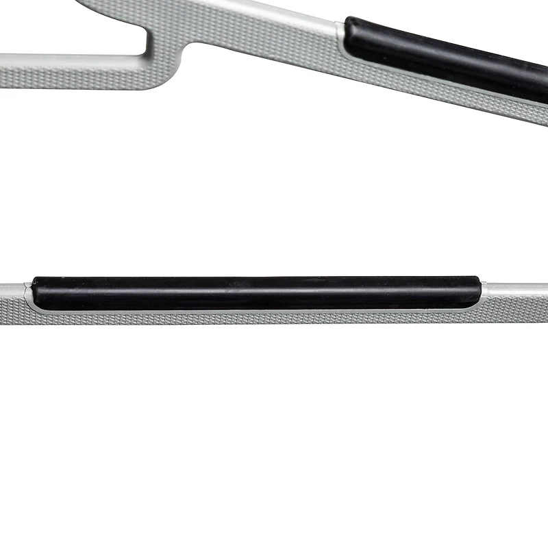 Honey Can Do & Black Rubber Grip No-Slip Plastic Hangers