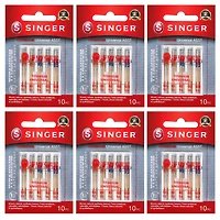 SINGER® Titanium Universal Regular Point Sewing Machine Needles, 60ct.